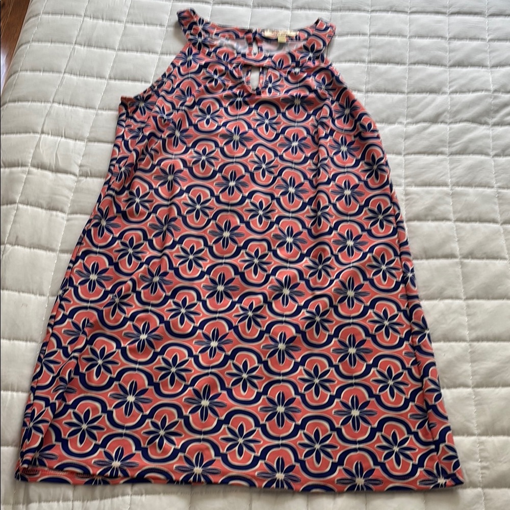 Aryeh Blue and Pink Halter Sundress Casual
